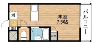 クラージュ保城【5階】の間取り