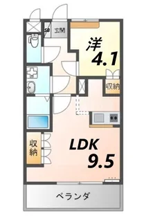 フローリィ・パルク・ヴィーブル【1階】の間取り