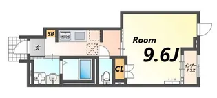 クローバーエイト【1階】の間取り