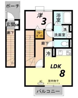 ダリア B棟【2階】の間取り