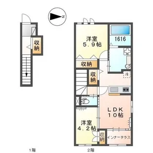 トワ・フィーユII【2階】の間取り