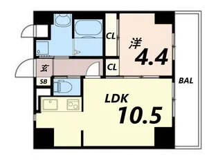GLANZ高尾町【2階】の間取り