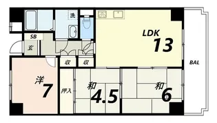 アルコ・ラ・カーサ佃町Ⅱ【4階】の間取り