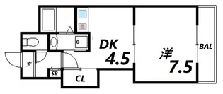 フラットフォー【4階】の間取り