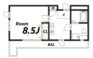 南駅前マンション【3階】の間取り