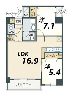 プロスペリテ・ベル【5階】の間取り