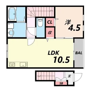 マスハイツ【2階】の間取り