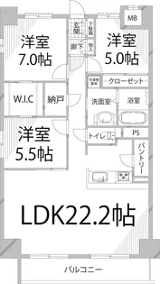 キャッスルコート土山【9階】の間取り