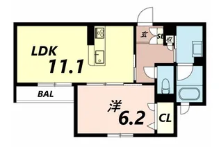 シャーメゾン龍野町【1階】の間取り