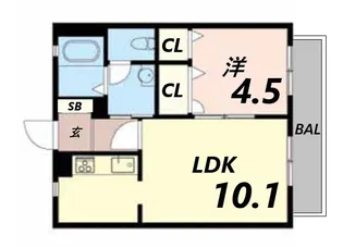 メゾンフリューゲル B【2階】の間取り