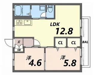 フレグランスH・M【2階】の間取り