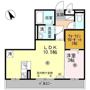 ノア東山A棟 A棟【3階】の間取り