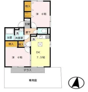 コンフォート春日【1階】の間取り