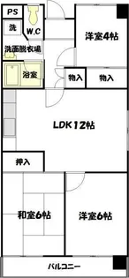 東山ハイツ【2階】の間取り