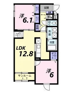 サンリット・レジデンス【1階】の間取り