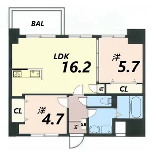 MISTRAL姫路駅前III【6階】の間取り