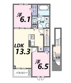 カミーノ オタンタトレ II【2階】の間取り