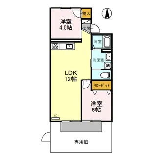 パレーシャル三木【1階】の間取り
