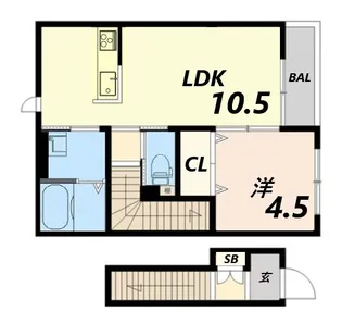 アイメゾン東山【2階】の間取り