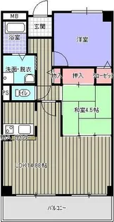 クリーンピア姫路白浜【2階】の間取り