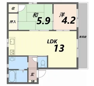 それいゆ弐番館【1階】の間取り