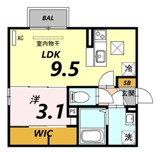 サントレーフル【1階】の間取り