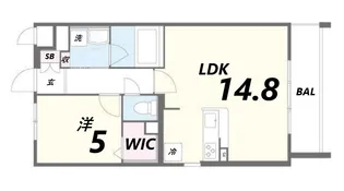 ビジュ ドゥ・メール【2階】の間取り