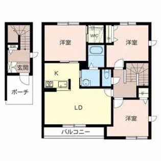 メゾン ルーチェA棟【2階】の間取り