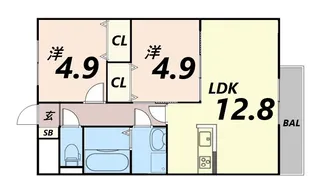 MISTRAL北条宮の町【3階】の間取り
