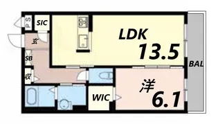 サザンクロスI【3階】の間取り