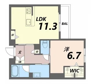 シャーメゾン 木の実【2階】の間取り