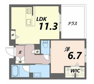 シャーメゾン 木の実【1階】の間取り