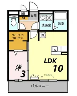 セジュール白浜 A棟【2階】の間取り