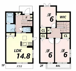 ローズコート書写【1階】の間取り