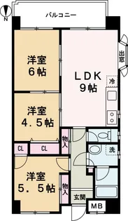 リーベンハイツ【1階】の間取り