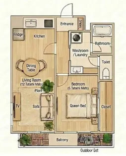 ロイヤルコーポ東雲【5階】の間取り