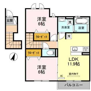 シェルメゾン【2階】の間取り