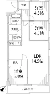 エバーグリーン今宿A棟【8階】の間取り