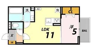 マーレ・カルモ【1階】の間取り