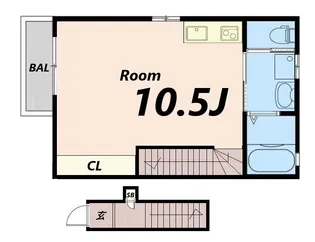 グラツィオーソ姫路市役所前【2階】の間取り