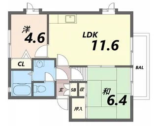 フローラル白浜 B【1階】の間取り