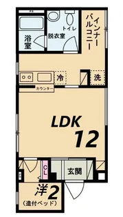 アルコラカーサ飾磨細江【1階】の間取り