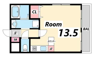 グランドール姫路【4階】の間取り