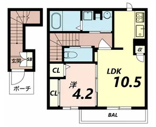 シャーメゾン恵美酒【2階】の間取り