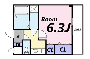 サンセール【2階】の間取り