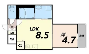 Habitasion京口【1階】の間取り