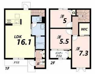 シャーメゾンレントⅡ【1階】の間取り