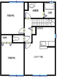 コンフォート高町Ⅰ【2階】の間取り