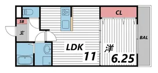 MISTRAL姫路南【1階】の間取り