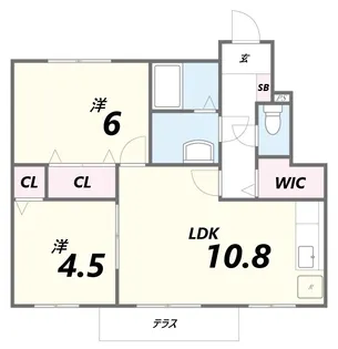 リバーサイドヴィラ東館【1階】の間取り